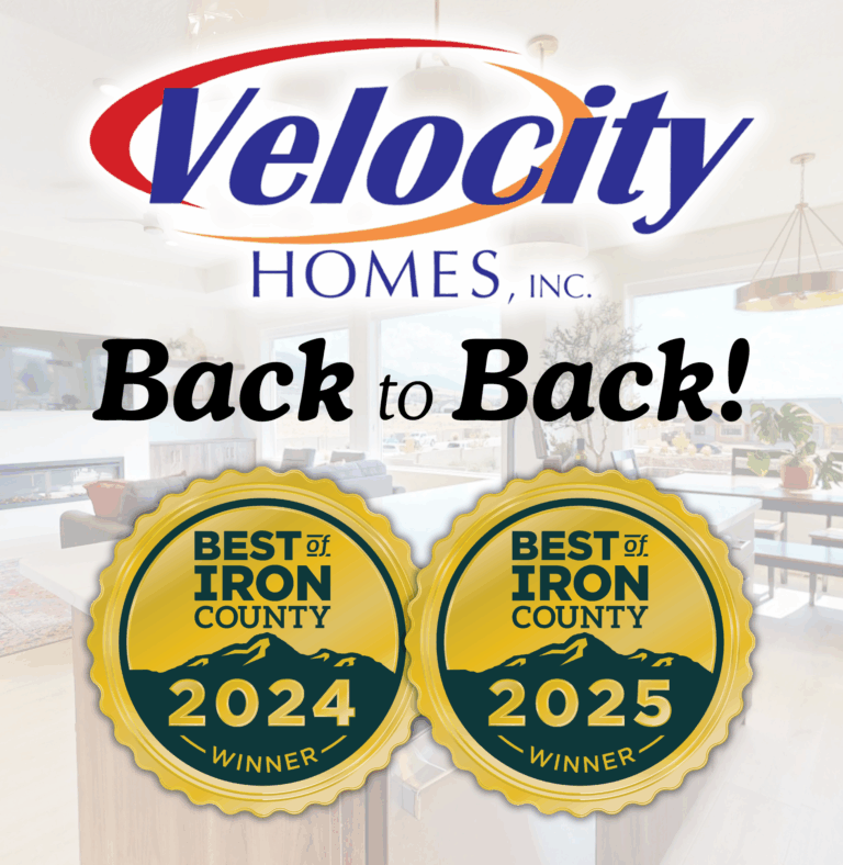 Velocity Homes wins Best of Iron County Home Builder in 2024 and 2025